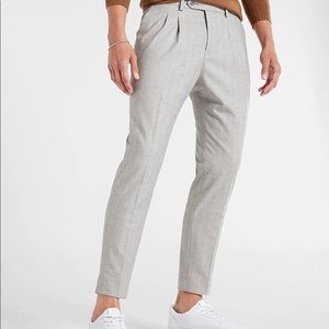 Express Slim Gray Flannel Pleated Suit Pant 36x30